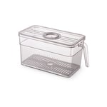 Boite Rangement Frigo Lot de 1, Boîte de Rangement Frigo avec Couvercle et Poignée, Bac Rangement Frigo Fruit et Légumes, Empilable Organisateur