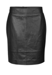 Francie Mini Leather Skirt - Black