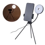 10‑Level Led Selfie Ring Makeup Light With Tripod For Live Video Mobile Phone