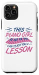 Coque pour iPhone 11 Pro Piano Girl Design de Piano pour Pianiste