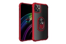 Magunivers Coque et étui téléphone mobile en tpu hybride avec support de bague rouge pour votre apple iphone 12 max/12 pro 6.1 pouces