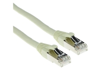 ACT Ivory 1 meter LSZH SFTP CAT6A patch cable snagless with RJ45 connectors CAT6A S/FTP LSZH SNG IV 1.00M (FB7401)