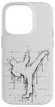 Coque pour iPhone 14 Pro Urban Street Art Fighter Sidekick Roundhouse TaeKwonDo