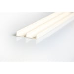 Jeweret Skyvedørslist pvc bunn 18mm hvit 8x42x2600mm for hobbyplate 