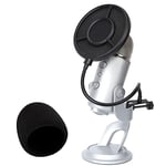 Blue Yeti Microphone Bonnette Anti Pop en Mousse avec Filtre Anti Pop à 6 Couches Améliorant la Qualité Sonore par YOUSHARES, Blue Yeti Micro Anti Vent Bonnette (2 Packs)