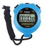 FCXJTU Simple Digital Basic Stopwatch, No Bells, No Clock, No Alarm, Simple Basic Operation, Silent, ON/Off, Pure Stopwatch for Swimming Running Training Kids Coaches Referees Teachers (1Lap Blue)