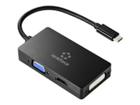 Renkforce Rf-4633066 Usb-C™ / Hdmi / Dvi / Vga Adapter [1X Usb-C™ Stik - 1X Vga-Tilslutning, Hdmi-Tilslutning, Dvi-Bøsning 24+5Pol. ] Sort