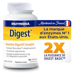 Enzymedica Digest, Formule enzymatique complète pour la santé digestive de chacun, avec une gamme complète d'enzymes pour l'alimentation quotidienne, végétalienne, 90 gélules