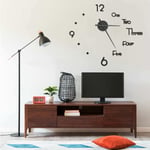 3D Wall Clock Modern Design Black 100 cm XXL vidaXL