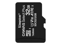 Kingston Canvas Select Plus - Flash-Minneskort - 32 Gb - A1 / Video Class V10 / Uhs Class 1 / Class10 - Microsdhc Uhs-I