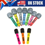 10x Inflatable Instruments Fancy Rock Singing Simulate Microphone Party Toys