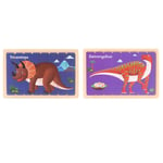 Puzzle pour enfants 8 pièces en bois - Jouet idéal pour enfant - Puzzle en bois parfait jouet à partir de 2, 3, 4, 5, 6 ans - Multicolore (Triceratops)