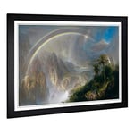 Big Box Art Framed Print of Frederic Edwin Church Rainy Season in The Tropics Design | Wall Art Picture| Home Decor for Kitchen, Living Room, Bedroom, Hallway, Black, A2 / 24.5x18 Inch / 62x45cm