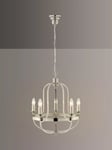 John Lewis Warwick Chandelier Ceiling Light, Brushed Chrome