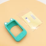 Wabathroom-Étui Et Film De Protection D'écran Pour Wahoo Elemnt Bolt 2,2,2 D'ordinateur Gps,Manchon De Chat En Silicone De Qualité,O Elemnt Bolt V2 - Type Teal Blue 1pc Film