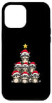 Coque pour iPhone 12 Pro Max Sapin de Noël amusant pour filles et garçons Motif raton laveur