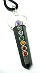 Chakra Black Tourmaline Necklace Protective Beaded Cord 7 Chakra Gemstone