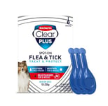 Bob Martin Clear Plus Spot On Flea Treatment for Medium Dogs (10-20kg) - Kills Fleas, Ticks, Lice and Flea Eggs (3 Pipettes)