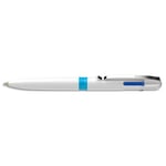 Schneider Stylo 4 couleurs - rechargeable corps blanc