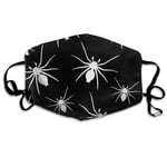 hutaz Comfortable Adjustable Spider Print Face Cover Anti-Dust Reusable Decorations for Women and Men