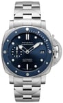 Panerai PAM02068 Submersible Blå/Stål Ø42 mm