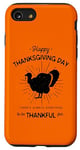 Coque pour iPhone SE (2020) / 7 / 8 Logo vintage Happy Thanksgiving Day Turquie