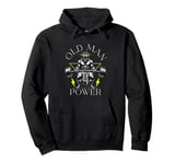 Old Man Power Weightlifter, Funny Fitness Gym Weights Pullover Hoodie