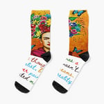 Chaussettes Taille Unique Citations De Motivation Des Artistes Célèbres Frida Kahlo Vol15 Nouveauté Fantaisie Motif Fou Équipage Décontracté Pour Hommes Femmes