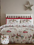 Catherine Lansfield Christmas Town Duvet Cover Set - Natural