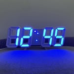 3D Digital Bord Väggklocka LED Nattljus Datum Tid Alarm