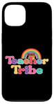 Coque pour iPhone 13 Livres arc-en-ciel colorés Teacher Tribe