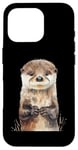 Coque pour iPhone 16 Pro Aquarelle Otter Baby