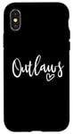 Coque pour iPhone X/XS Outlaws High School Mascotte Sports Team Femmes Outlaws