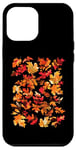 Coque pour iPhone 14 Plus Orange Camo Feuilles d'automne Feuilles d'automne