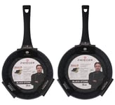 ZWIEGER BLACK STONE SET OF FRYPANS 2 PCS FRYING PANS 24 AND 28 CM ALUMINIUM PAN