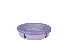 Mepal - Bol bento Cirqula 3 cases multi-usage rond - Boîte de conservation hermétique - Conserver un repas séparé - Meal prep containers & boîtes alimentaires – Vivid lilac