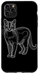 Coque pour iPhone 11 Pro Max Line Art Russian Blue Cat