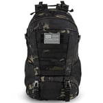 Jueachy Military Tactical Backpack 30L Army Assult Camouflage Hunting Rucksack Molle Waterproof 3 Day Large Rucking Backpack for Outdoor Sports Trekking Hiking Travel Camping Mountaineering