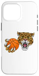 Coque pour iPhone 16 Pro Max Ballon de basket Jaguar Leopard Cheetah Panther