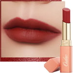 Oulac Soft Matte Lipstick Color Riche Satin Smooth Lipsticks for Women High Impact Moisturising Lip Colour with Rose Oil, Creamy Formula Long Lasting, Vegan, Cruelty Free, Once Bitten(Y14)