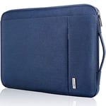 LANDICI 360°Protective Laptop Sleeve Case 13 13.3 14 Inch, Waterproof Computer Bag Cover with Handle for MacBook Air 13 2020 M1, MacBook Pro 13/14 2021, Dell XPS 13, 13.5" Surface Laptop 3/4, Blue