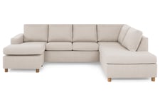 U-soffa Nevada Large Divan Vänster - Beige 4 sits soffa med divan Grå,Beige Scandinavian Choice