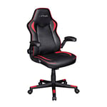 Trust Gaming GXT 704 Ravy Gaming Chair, PC Desk Office Swivel Chair, Full 360 Rotatable Seating, Fold-away Armrests, Class 4 Gas Lift, Desk Chair for Gaming, Streaming, PC, Keyboard - Black