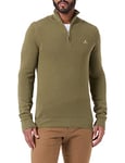 GANT Men's Cotton Pique Half Zip Pullover Sweater, Hunter Green, XS