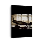 Impression sur Toile 50x70cm Tableaux Image Photo Airplain Hangar vol historique