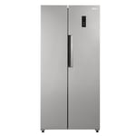 SIA SAFF460SI Freestanding 2 Door American Style Fridge Freezer in Silver 446 Litre Capacity, No Frost, Adjustable Legs, Flush Back Design, Inverter Compressor