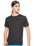 Nike M NK Dry SUPERSET Top SS T-Shirt Homme, Black/(MTLC Hematite), FR : 2XL (Taille Fabricant : 2XL)