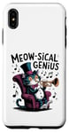 Coque pour iPhone XS Max Design de musicien amateur de chats Meowsical Genius