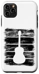 Coque pour iPhone 11 Pro Max Guitare Esquisse Instrument de musique pour guitaristes