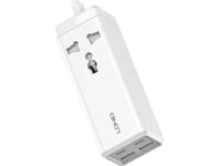 Ldnio Grenuttag Med 1 Ac-Uttag, 2X Usb, 2X Usb-C Ldnio Sc1418, Eu/Usa, 2500W (Vit)